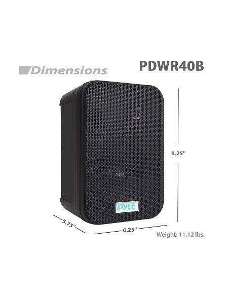 Parlantes Exterior Interior Pyle 400 watts Negros