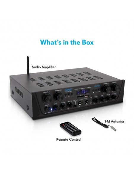 Amplificador Receiver Pyle 4 canales