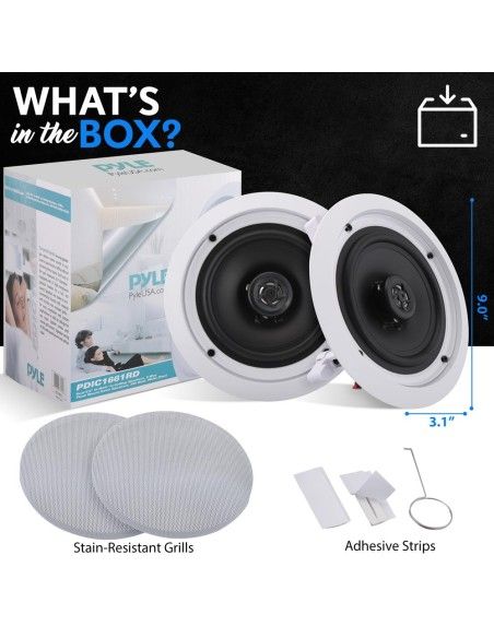 Parlantes de Cielo Pyle 200 watts Blancos