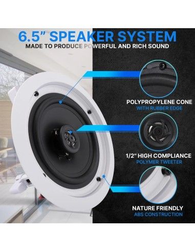Parlantes de Cielo Pyle 200 watts Blancos