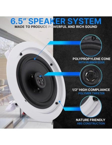 Parlantes de Cielo Pyle 200 watts Blancos