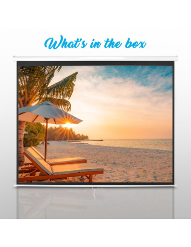 Telón pantalla roller para Proyector 100 pulgadas