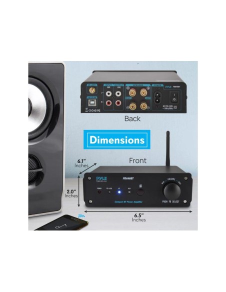 Amplificador Pyle 2 Canales 120 watts x 2