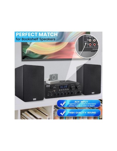 Amplificador Receiver Pyle Bluetooth Compacto