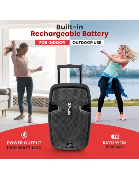 Parlante Pyle Bluetooth con Microfonos 1000 watts