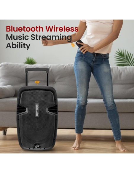 Parlante Pyle Bluetooth con Microfonos 1000 watts