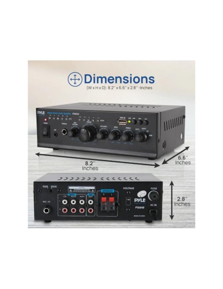 Amplificador Compacto Pyle 120 watts x 2