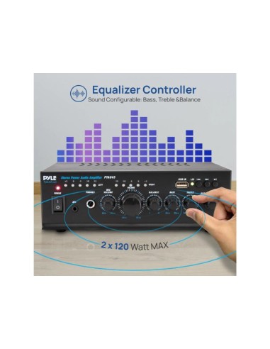 Amplificador Compacto Pyle 120 watts x 2