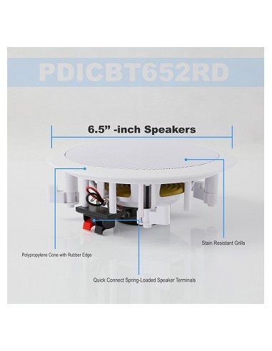 Parlantes de Cielo Activos Pyle 165mm Bluetooth