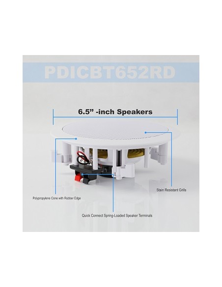 Parlantes de Cielo Activos Pyle 165mm Bluetooth