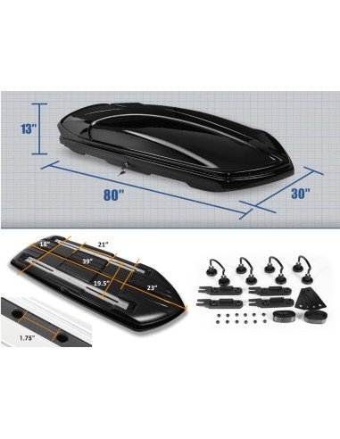 Porta Equipaje de Techo para Autos XXL 520 litros